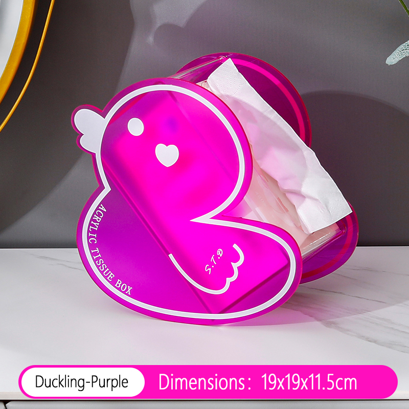 Simple and creative acrylic tissue box
