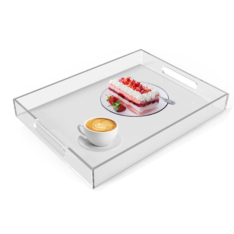 Transparent acrylic dessert tray