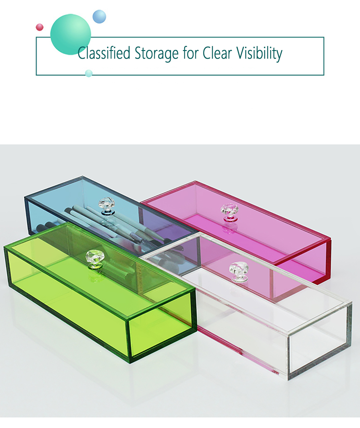 Acrylic cosmetic storage box
